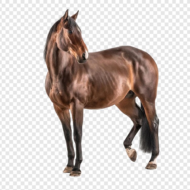 PSD png de caballo aislado sobre un fondo transparente