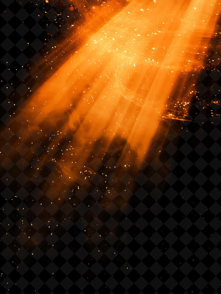 PSD png cálidos rayos de luz del atardecer brillantes con luz acogedora y rayas de luz de color neón gradiente ro naranja
