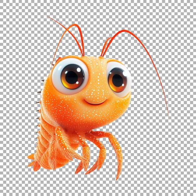 PNG Caricatura de langosta linda en un fondo transparente generada por Ai