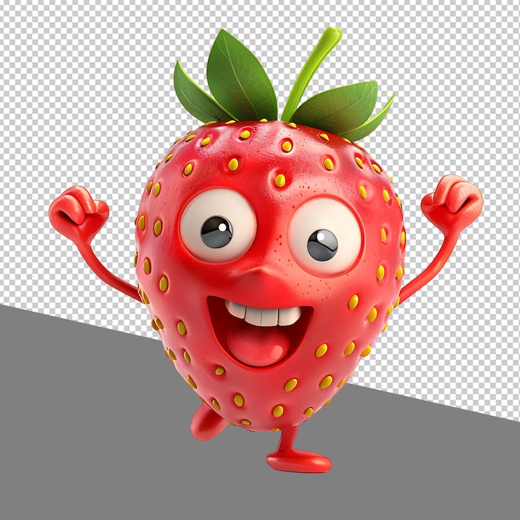 PSD png carina fragola isolata su uno sfondo trasparente