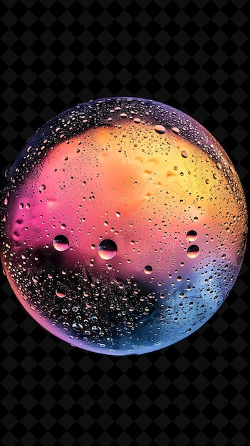 PSD png cautivadora burbuja de amanecer brillante con suaves gradientes una textura de color neón fondo y2k