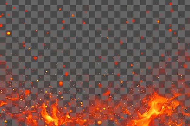 PNG chispas ardientes llamas fuego fondo
