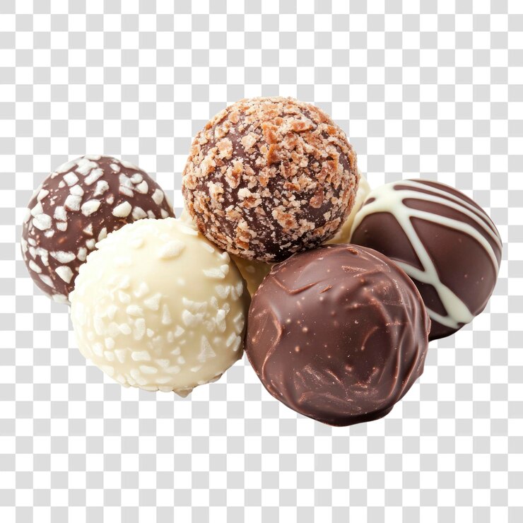 PSD png chocolates, dulces, trufas y caramelos