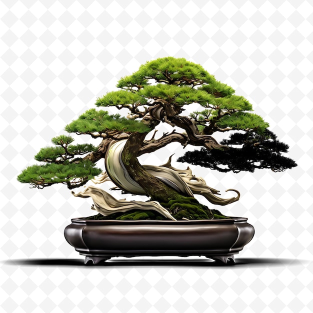 Png ciprés bonsai árbol escala de olla de metal como hojas moderno conce transparente decoración de árboles diversos