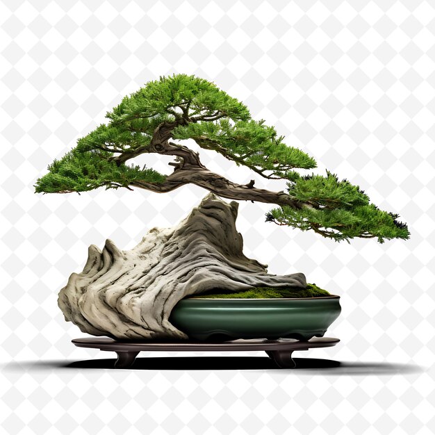 Png ciprés bonsai árbol escala de olla de metal como hojas moderno conce transparente decoración de árboles diversos