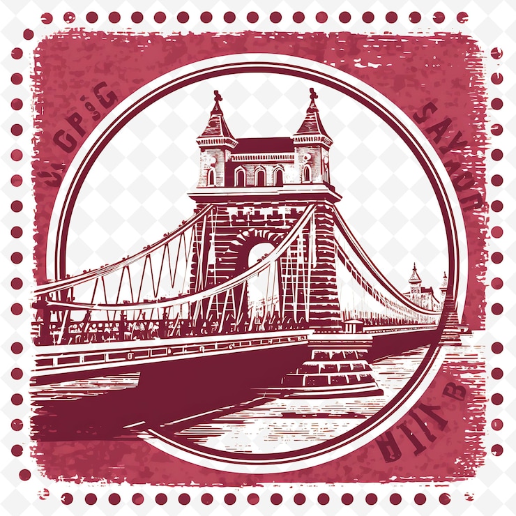 PSD png ciudad de budapest con monocromático marrón color parliam húngaro acuarela dibujada a mano paisajes