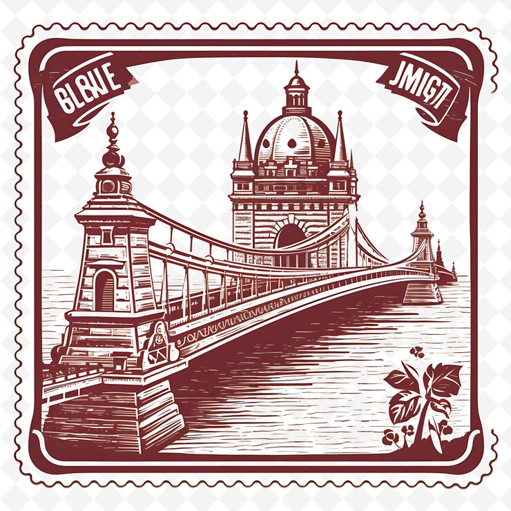 PSD png ciudad de budapest con monocromo marrón color parliam húngaro acuarela dibujada a mano paisajes