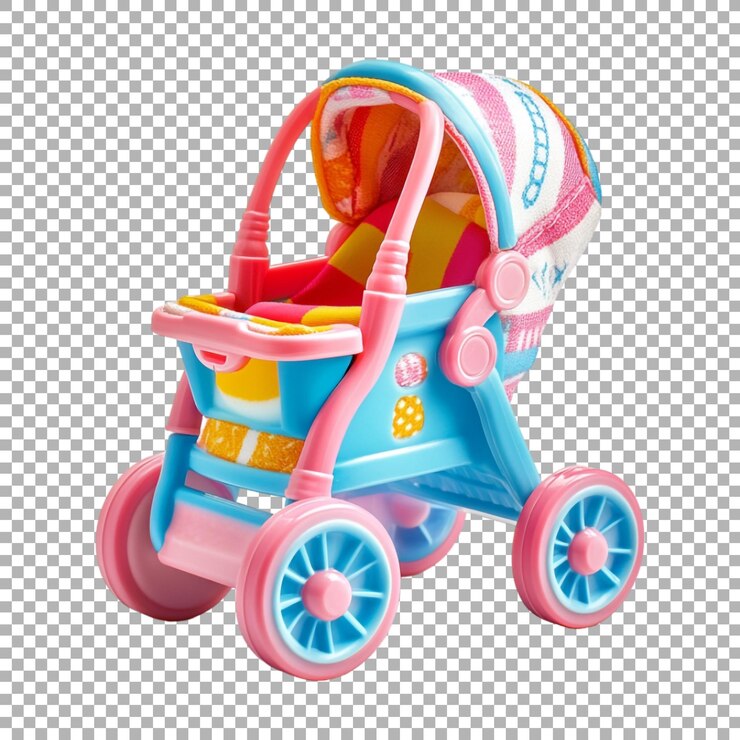 PSD png cochecito plegable para bebés en fondo transparente generado por ai