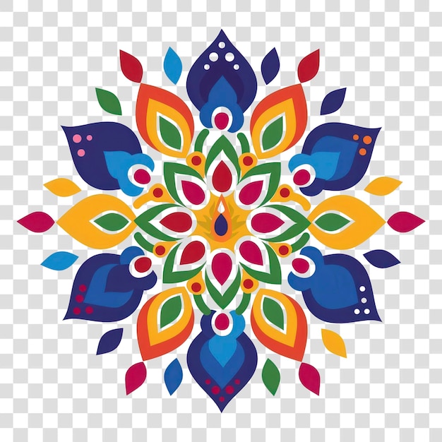 PNG Colorful mandala art design