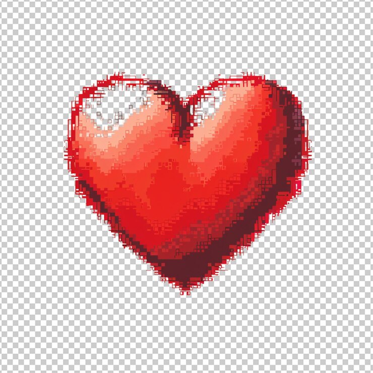 PSD png corazón de acuarela vibrante