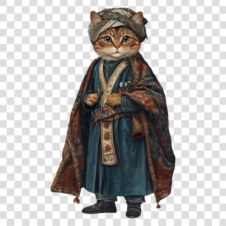 PSD png costumes persans portant des vêtements de médecin animaux humains