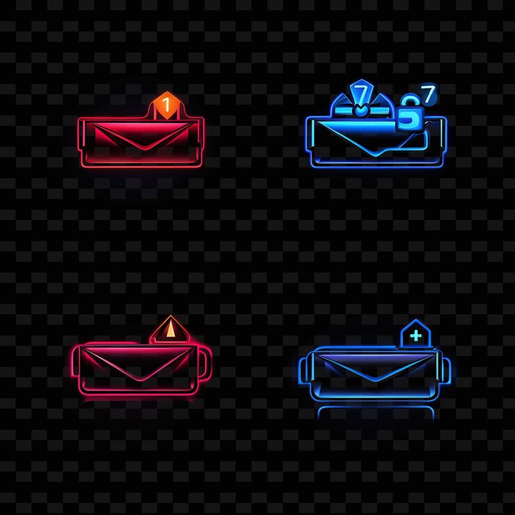 PSD png creative emoji neon line elementi di design moderni per opere d'arte vibranti e accattivanti