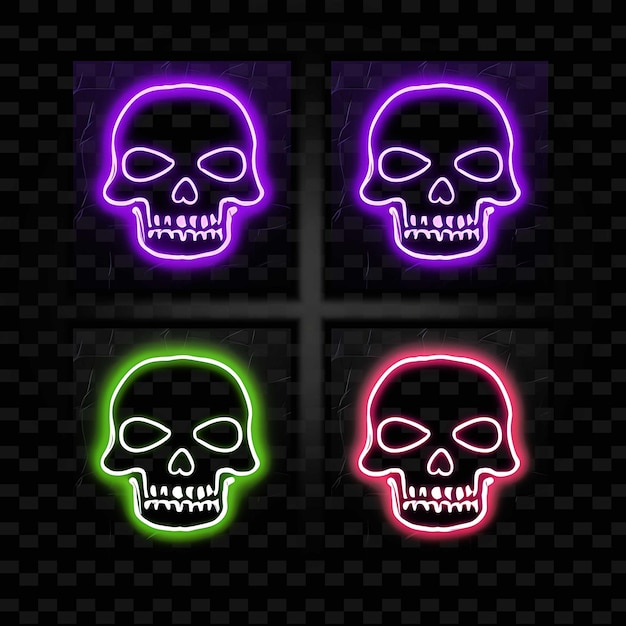 PSD png creative emoji neon line elementos de design moderno para obras de arte vibrantes e cativantes