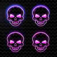 PSD png creative emoji neon line elementos de design moderno para obras de arte vibrantes e cativantes