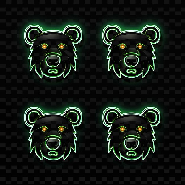 Png creative emoji neon line elementos de design moderno para obras de arte vibrantes e cativantes