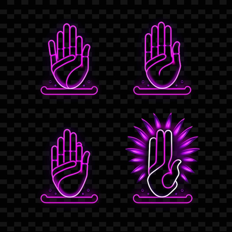 PSD png creative emoji neon line elementos de diseño moderno para obras de arte vibrantes y cautivadoras