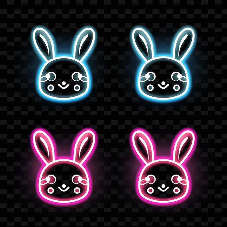 PSD png creative emoji neon line elementos de diseño moderno para obras de arte vibrantes y cautivadoras
