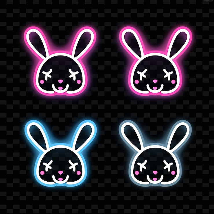 PSD png creative emoji neon line elementos de diseño moderno para obras de arte vibrantes y cautivadoras