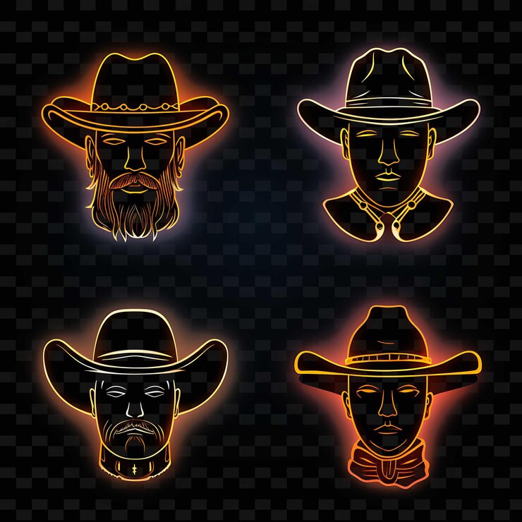 PSD png creative emoji neon line elementos de diseño moderno para obras de arte vibrantes y cautivadoras