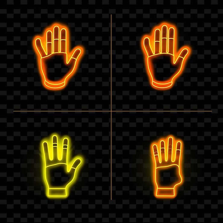 PSD png creative emoji neon line elementos de diseño moderno para obras de arte vibrantes y cautivadoras