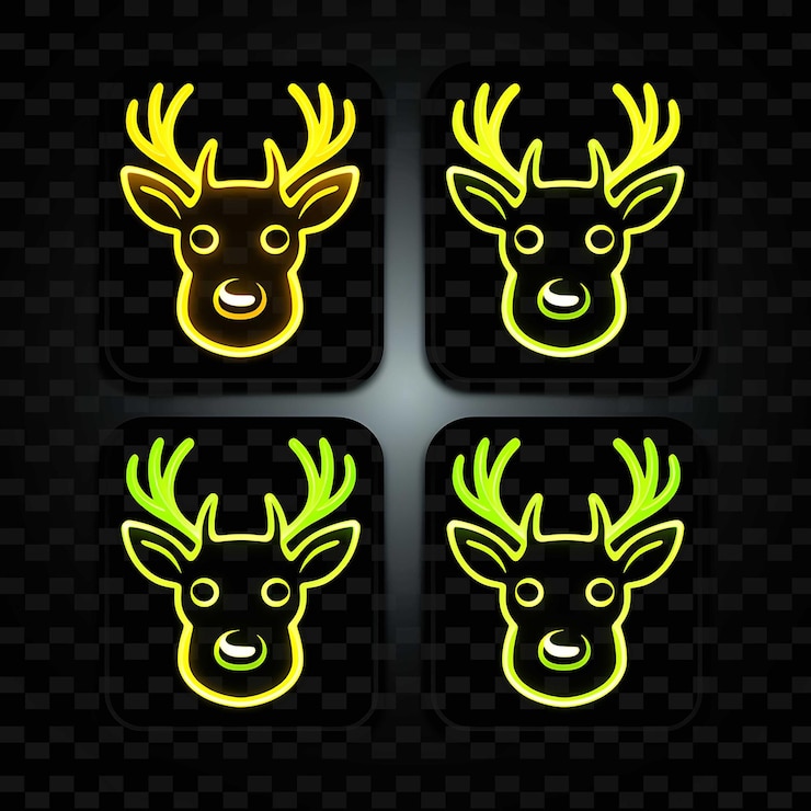PSD png creative emoji neon line elementos de diseño moderno para obras de arte vibrantes y cautivadoras