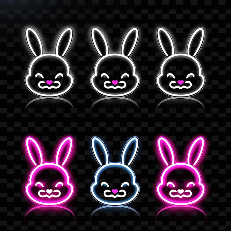 PSD png creative emoji neon line elementos de diseño moderno para obras de arte vibrantes y cautivadoras