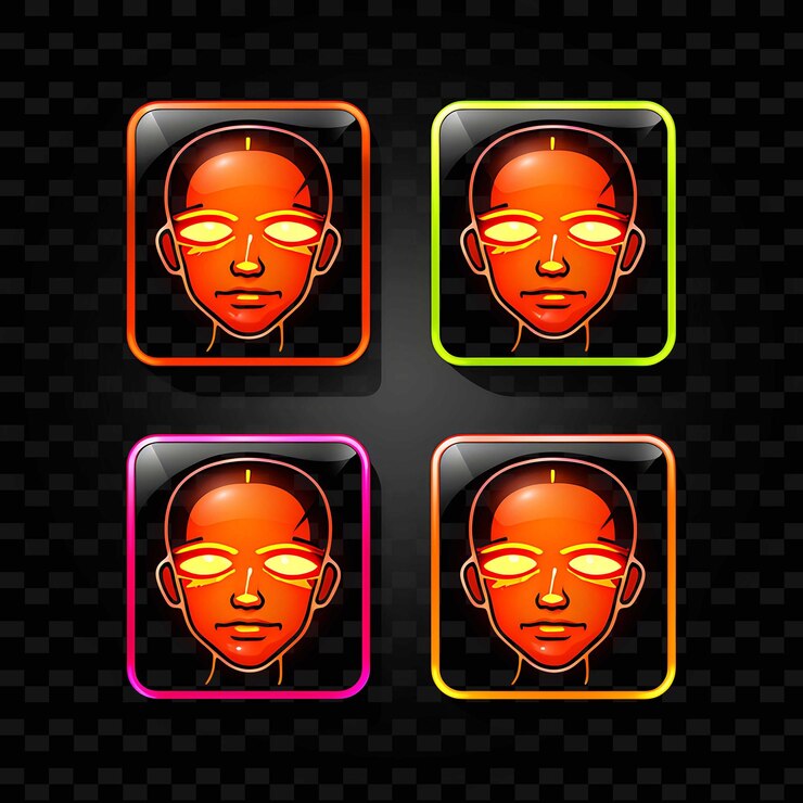 PSD png creative emoji neon line elementos de diseño moderno para obras de arte vibrantes y cautivadoras