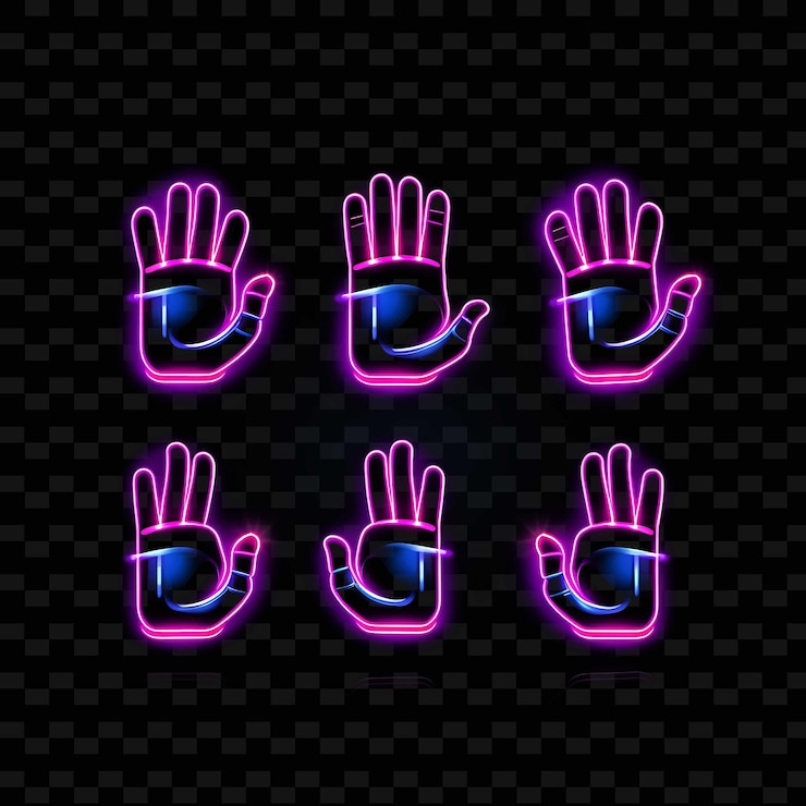 PSD png creative emoji neon line elementos de diseño moderno para obras de arte vibrantes y cautivadoras