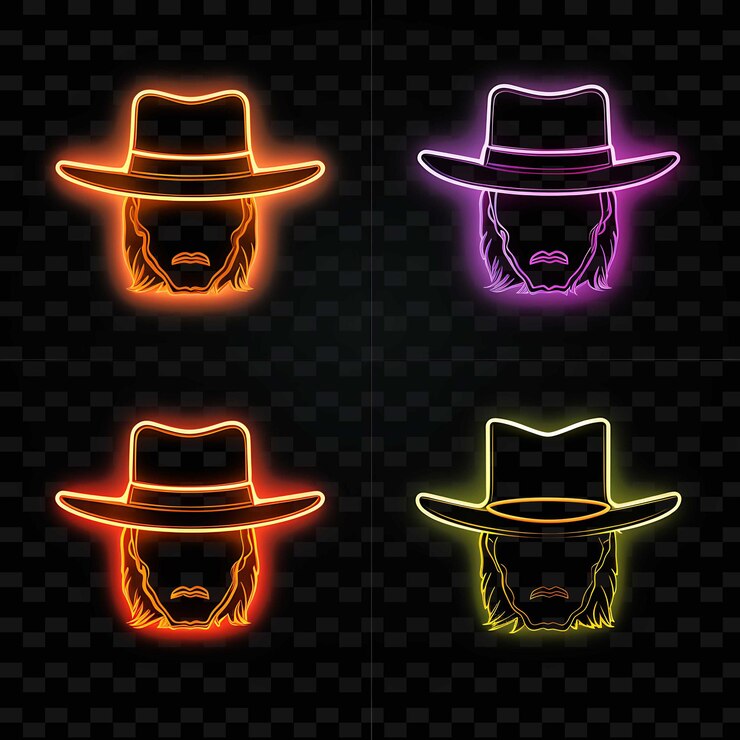 PSD png creative emoji neon line elementos de diseño moderno para obras de arte vibrantes y cautivadoras