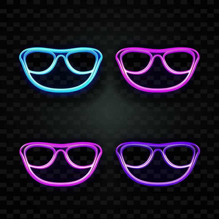 PSD png creative emoji neon line elementos de diseño moderno para obras de arte vibrantes y cautivadoras