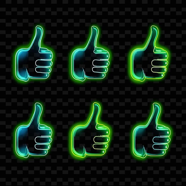 PSD png creative emoji neon line éléments de design moderne pour des œuvres d'art vibrantes et captivantes