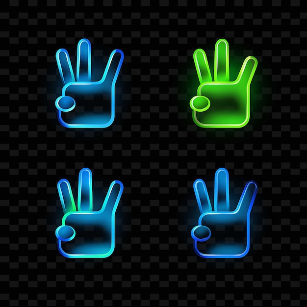 PSD png creative emoji neon line éléments de design moderne pour des œuvres d'art vibrantes et captivantes