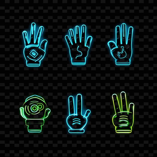 Png Creative Emoji Neon Line éléments De Design Moderne Pour Des œuvres D'art Vibrantes Et Captivantes