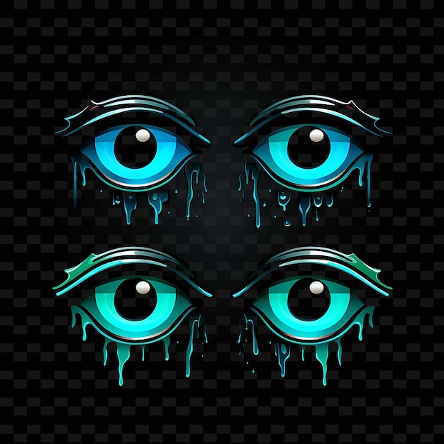 PSD png creative emoji neon line moderne design-elemente für lebendige und fesselnde kunstwerke