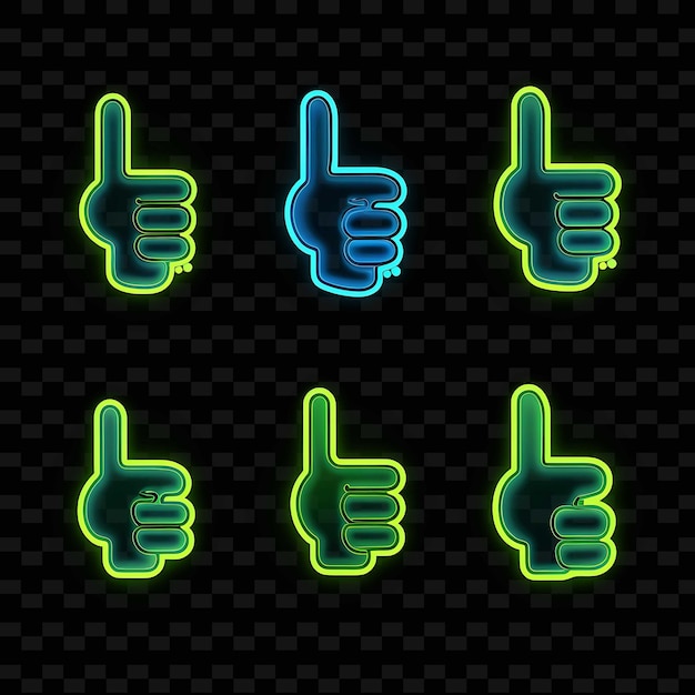 PSD png creative emoji neon line moderne design-elemente für lebendige und fesselnde kunstwerke