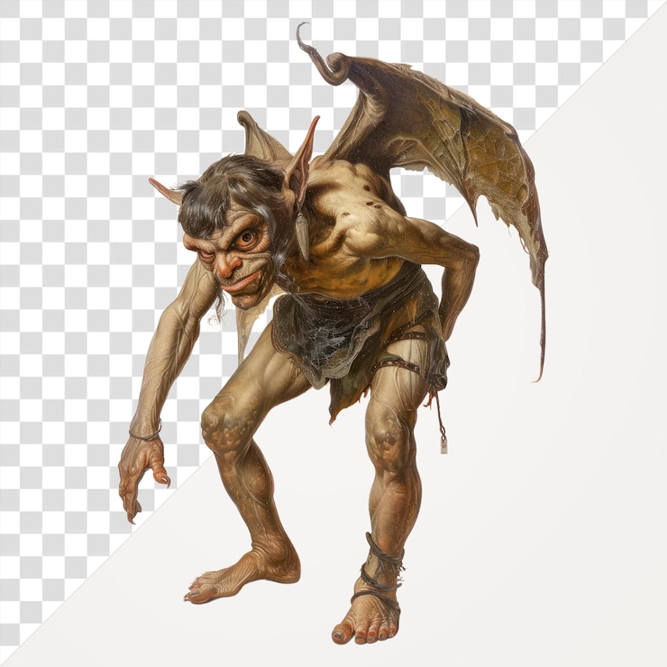 PSD png creatura mitica con le ali