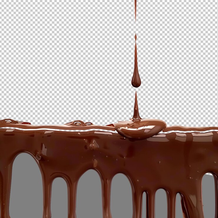 PSD png crema batida de chocolate aislada sobre un fondo transparente