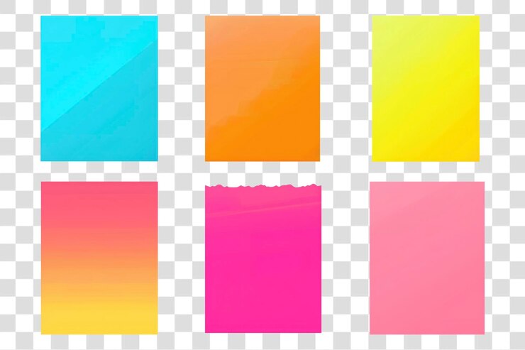 PSD png cute paper notes illustration transparent background set
