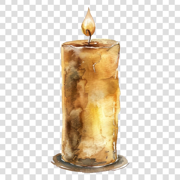 PNG Dark academia inspired beige candle