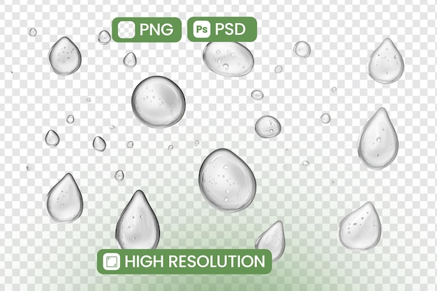 PNG de alta resolução e PSD gotículas de água fundo transparente textura líquida realista perfeito para projetos de design vitrine visuais impressionantes elevar o trabalho criativo com este recurso