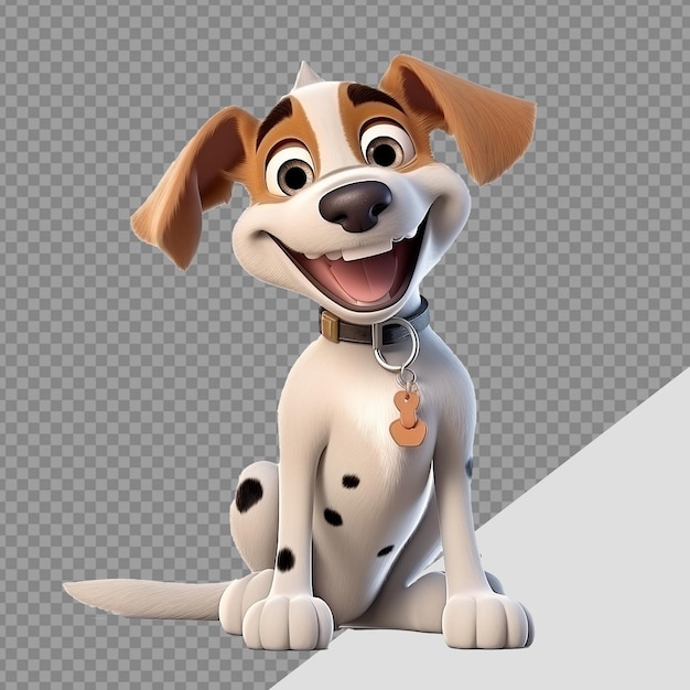 PSD png de cão isolado em fundo transparente