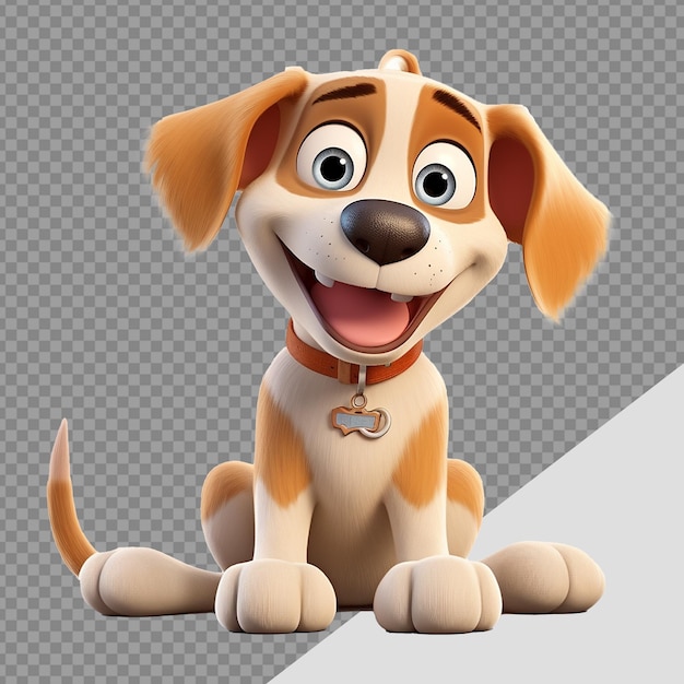 PSD png de cão isolado em fundo transparente