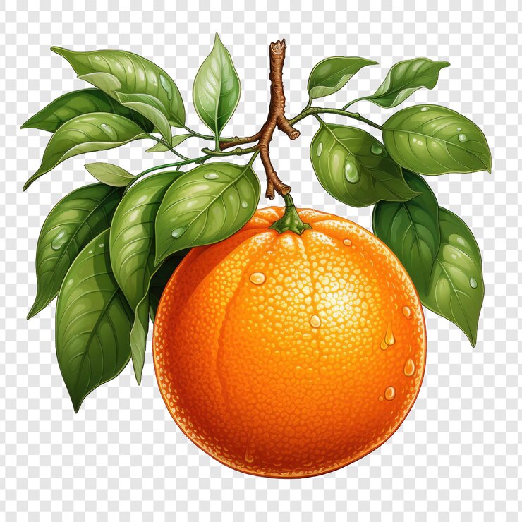 PSD png de estilo laranja isolado com fundo branco ia generativo minimalista