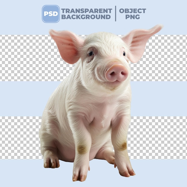 PSD png de fundo transparente de porco psd.