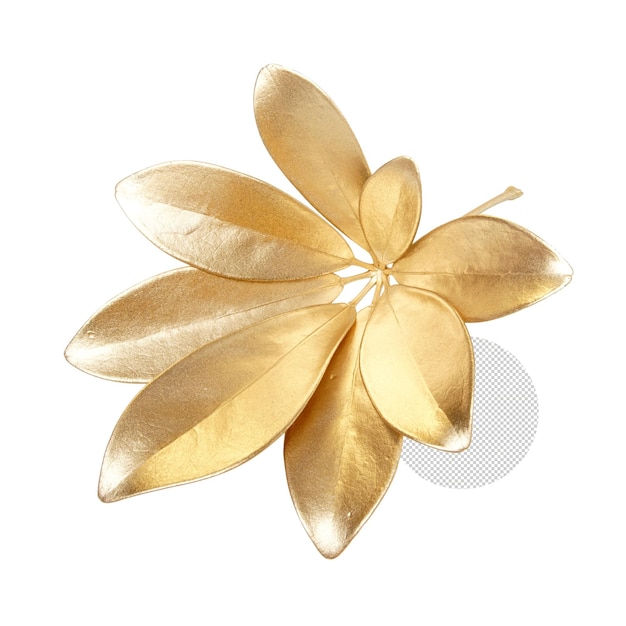 Png de ouro 3D isolado em fundo transparente