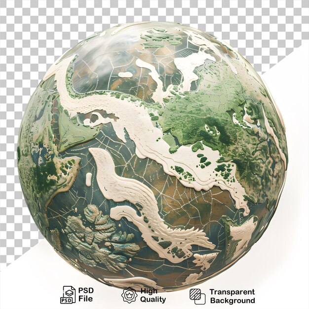 PSD png de terra 3d isolado em fundo transparente