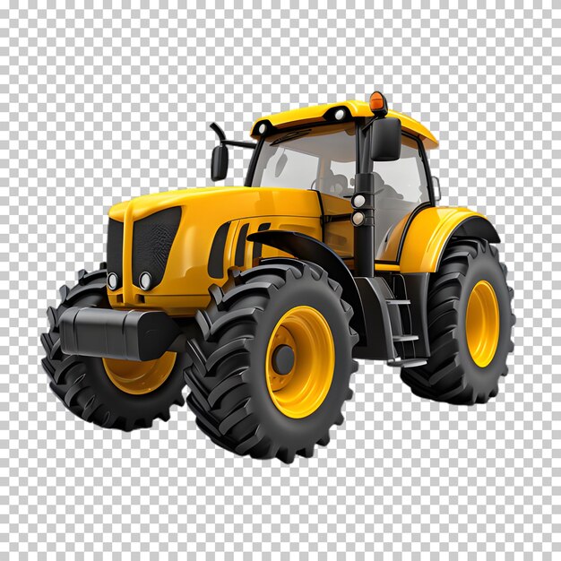 PSD png de tractor 3d em fundo transparente