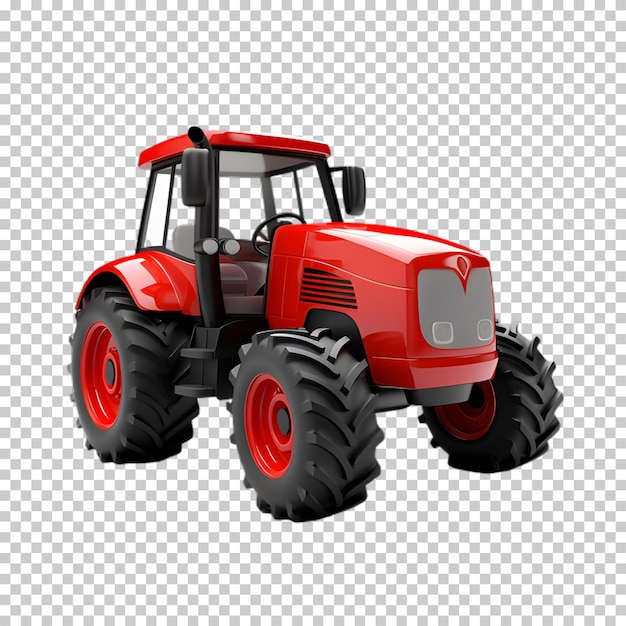 PSD png de tractor 3d em fundo transparente