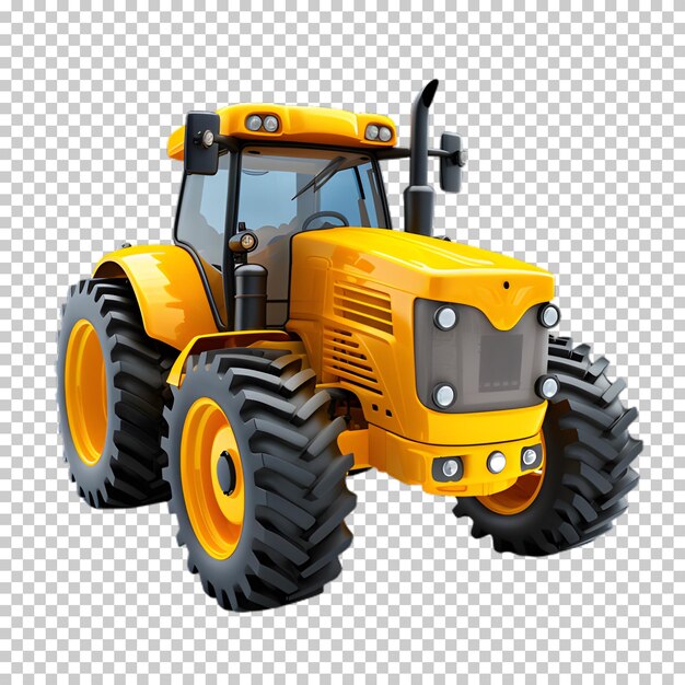 PSD png de tractor 3d em fundo transparente