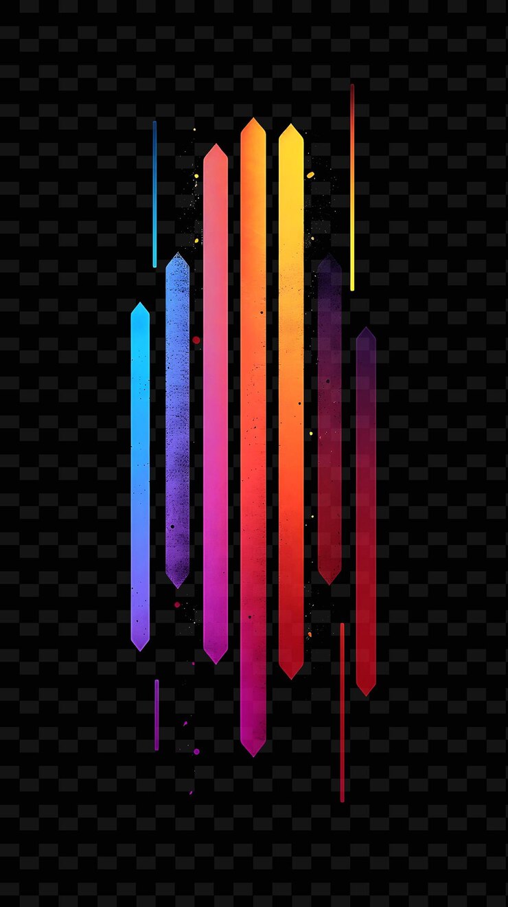 PSD png decalque de cinta minimalista con líneas y formas simples limpieza una forma creativa de neón y2k decorativa